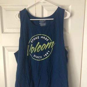 Volcom blue and green tank top